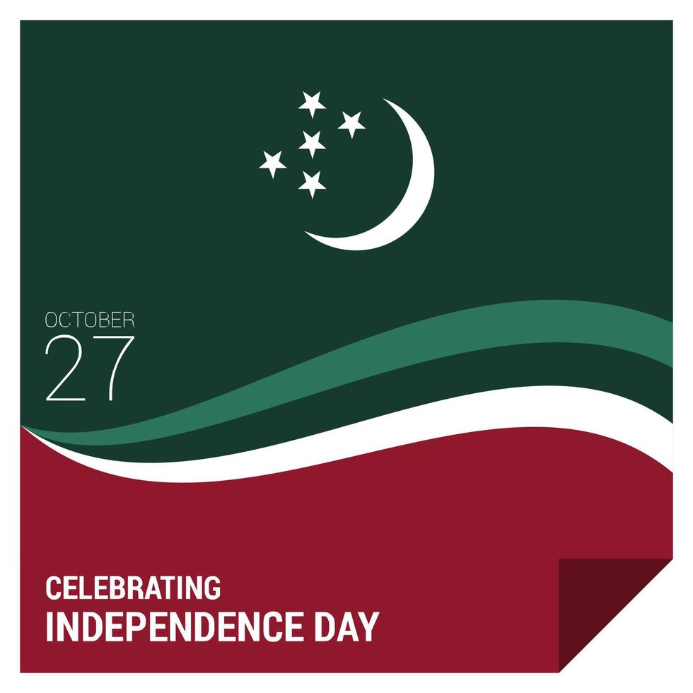 vector de tarjeta de diseño del día de la independencia de turkmenistán