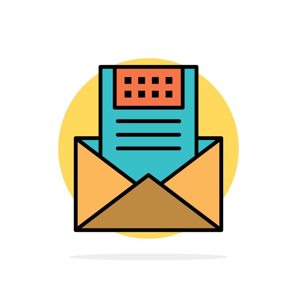Email Communication Emails Envelope Letter Mail Message Abstract Circle Background Flat color Icon vector