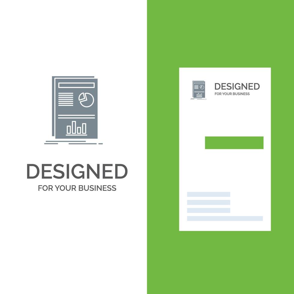 diseño de presentación gráfico éxito diseño de logotipo gris y plantilla de tarjeta de visita vector