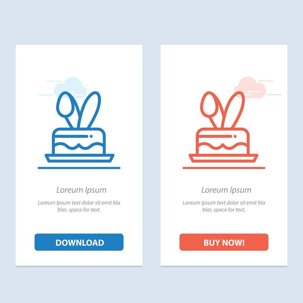 Crack Egg Easter Holiday  Blue and Red Download and Buy Now web Widget Card Template vector