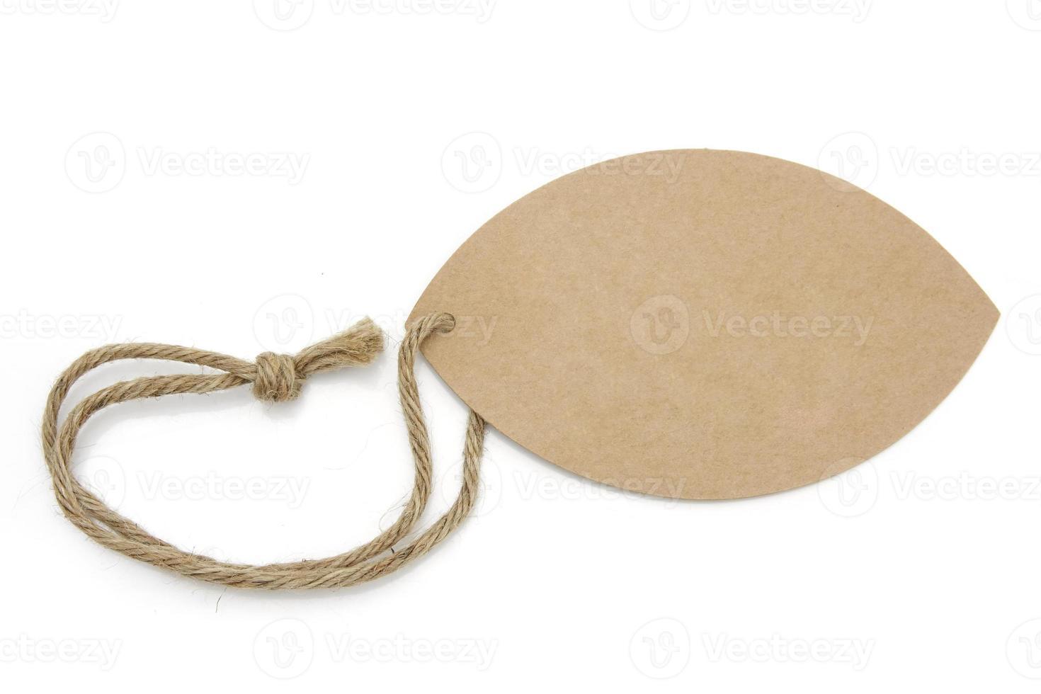 paper label isolated on white background photo