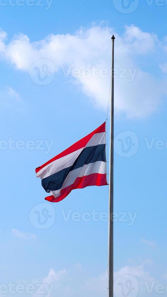 Thailand flag and clear blue sky. photo