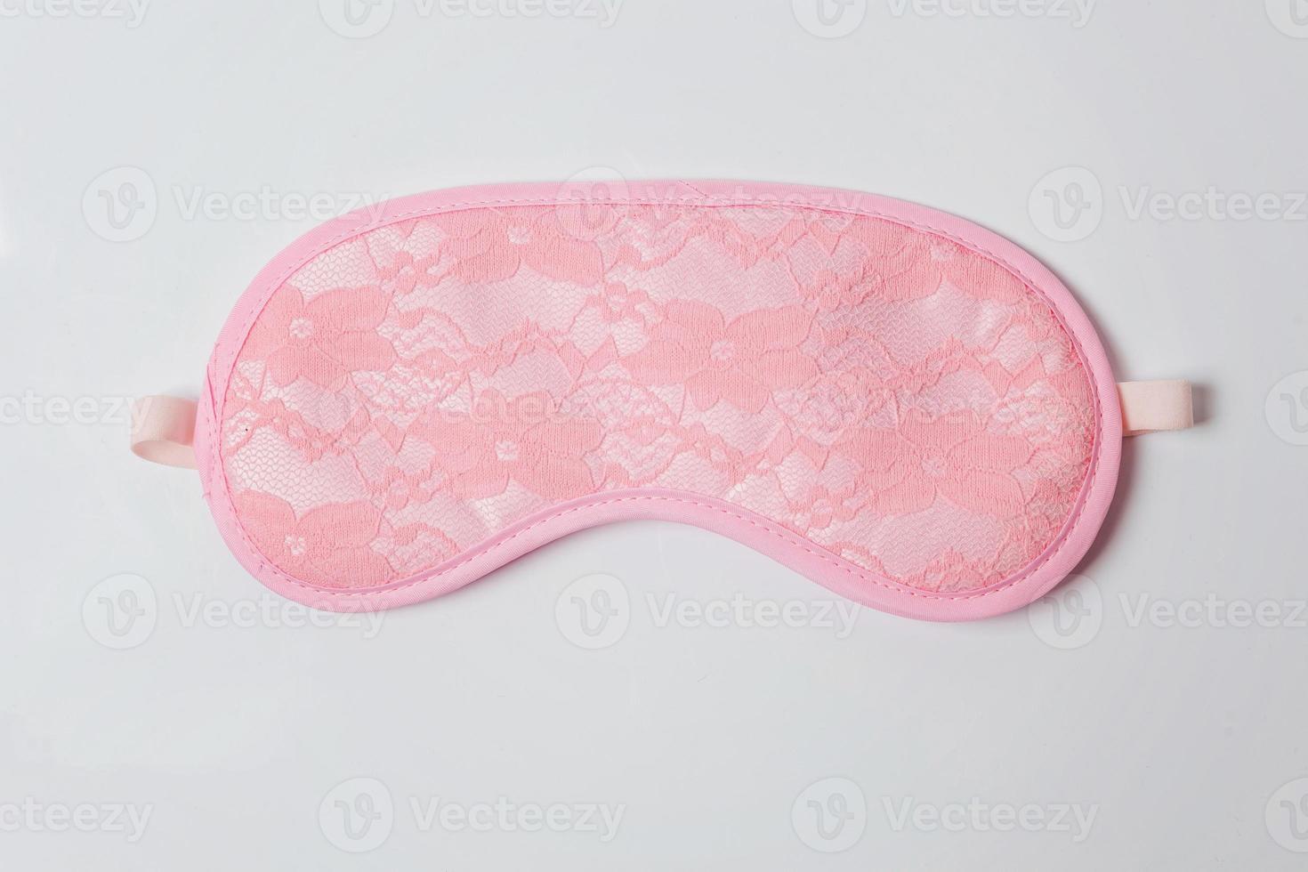 Sleeping eye mask, isolated on white background. Do not disturb me, let me sleep. Rest, good night, insomnia, relaxation, tired, travel concept. photo