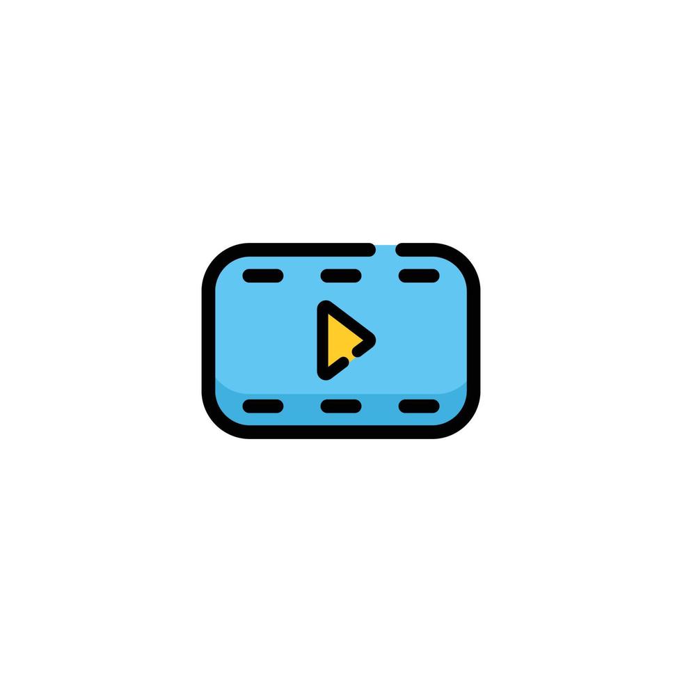 ilustración de vector de diseño de icono de video