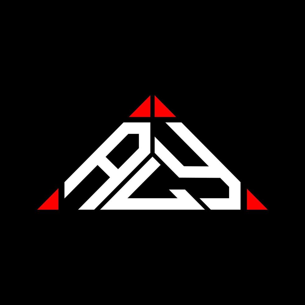 ALY letter logo creative design with vector graphic, ALY simple and modern logo in triangle shape.