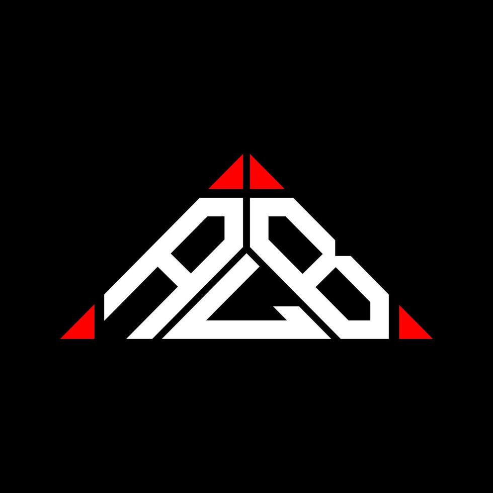 diseño creativo del logotipo de la letra alb con gráfico vectorial, logotipo alb simple y moderno en forma de triángulo. vector