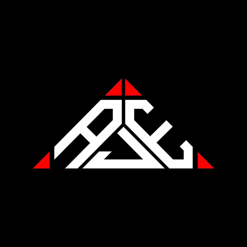 diseño creativo del logotipo de la letra aje con gráfico vectorial, logotipo simple y moderno de aje en forma de triángulo. vector