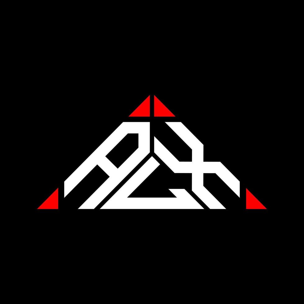 diseño creativo del logotipo de la letra alx con gráfico vectorial, logotipo simple y moderno de alx en forma de triángulo. vector