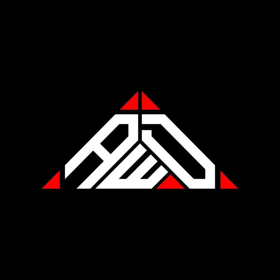 AWD letter logo creative design with vector graphic, AWD simple and modern logo in triangle shape.