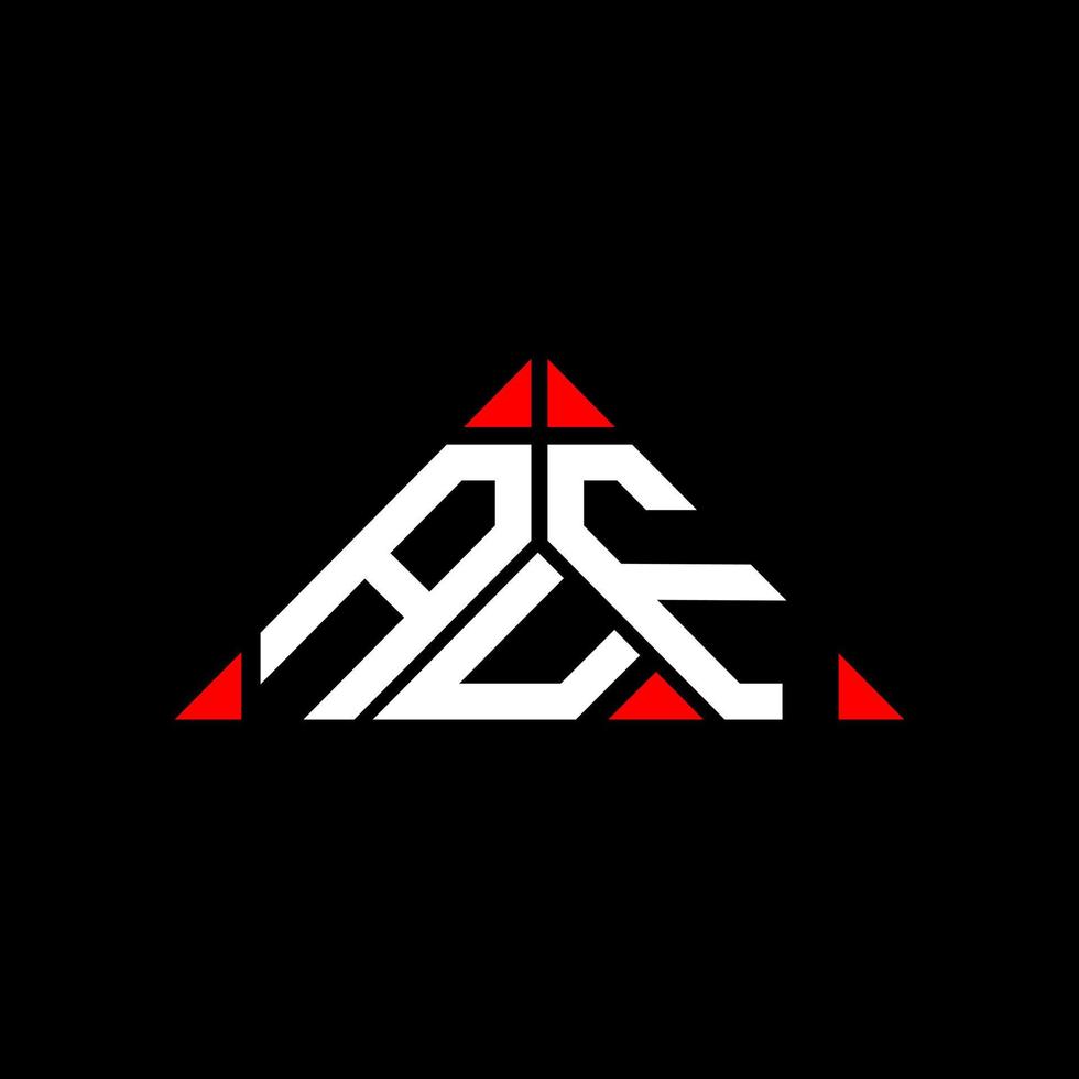 diseño creativo del logotipo de la letra auf con gráfico vectorial, logotipo simple y moderno de auf en forma de triángulo. vector