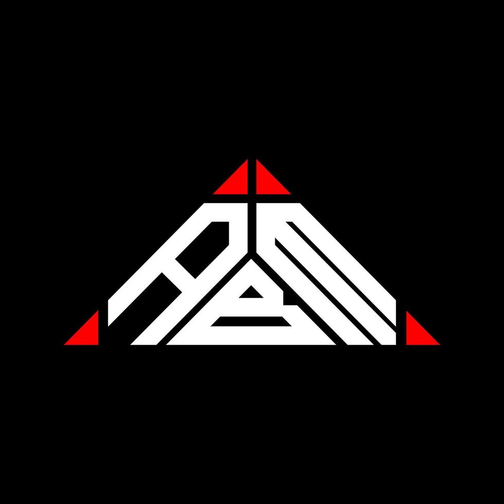 diseño creativo del logotipo de la letra abm con gráfico vectorial, logotipo simple y moderno de abm en forma de triángulo. vector
