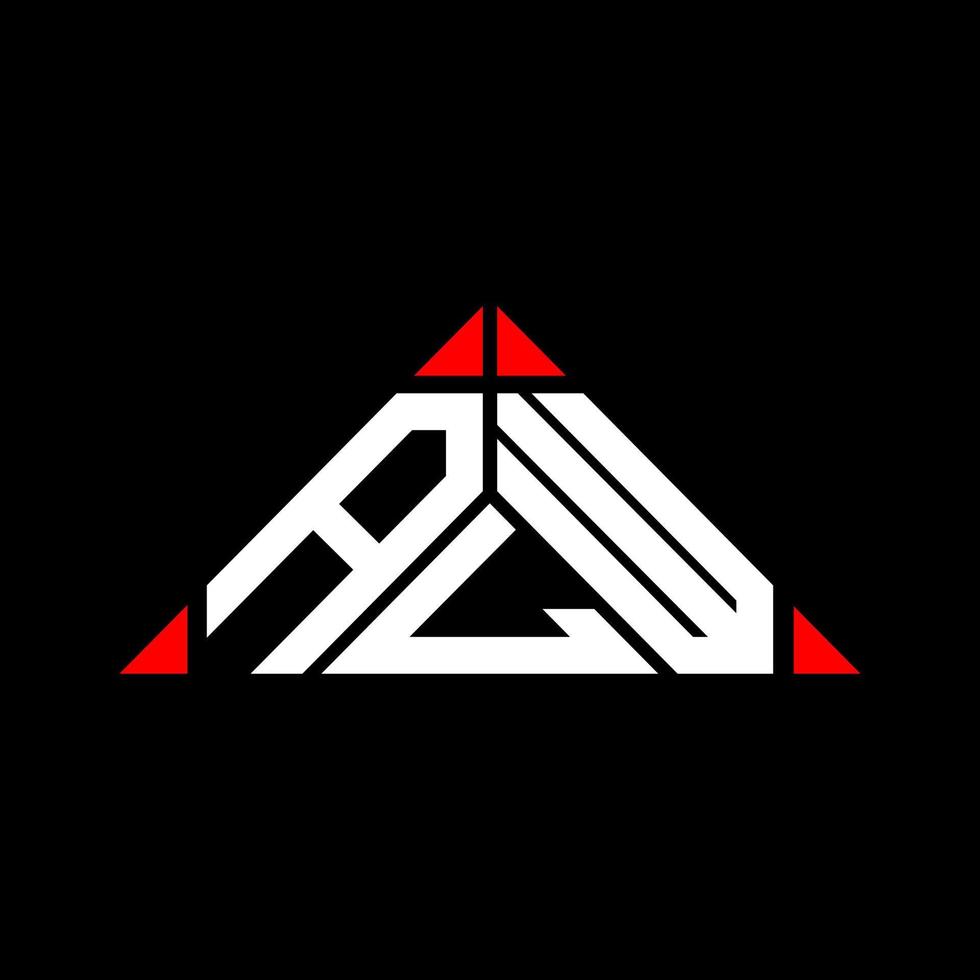 diseño creativo del logotipo de letra alw con gráfico vectorial, logotipo simple y moderno alw en forma de triángulo. vector