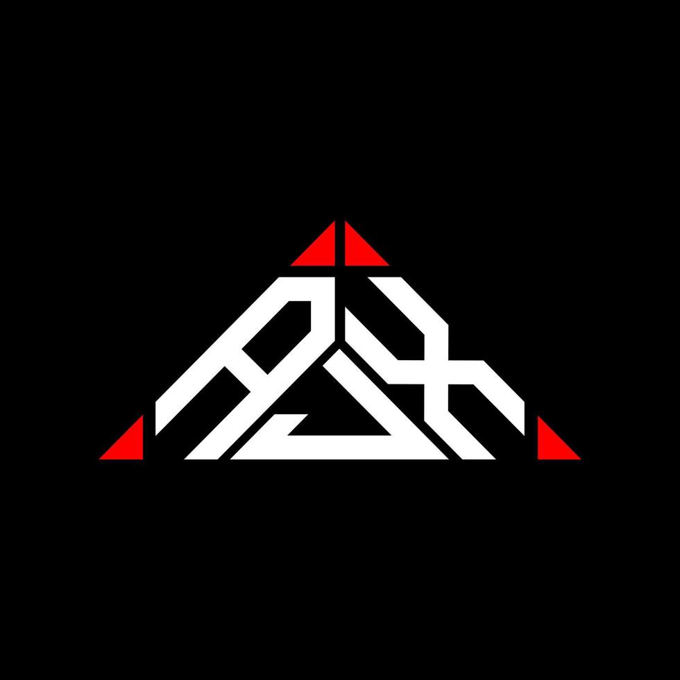 AJX letter logo creative design with vector graphic, AJX simple and modern logo in triangle shape.