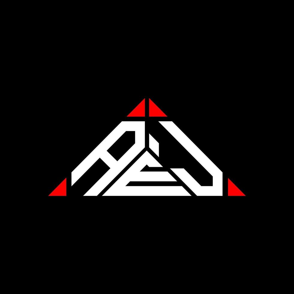 AEJ letter logo creative design with vector graphic, AEJ simple and modern logo in triangle shape.