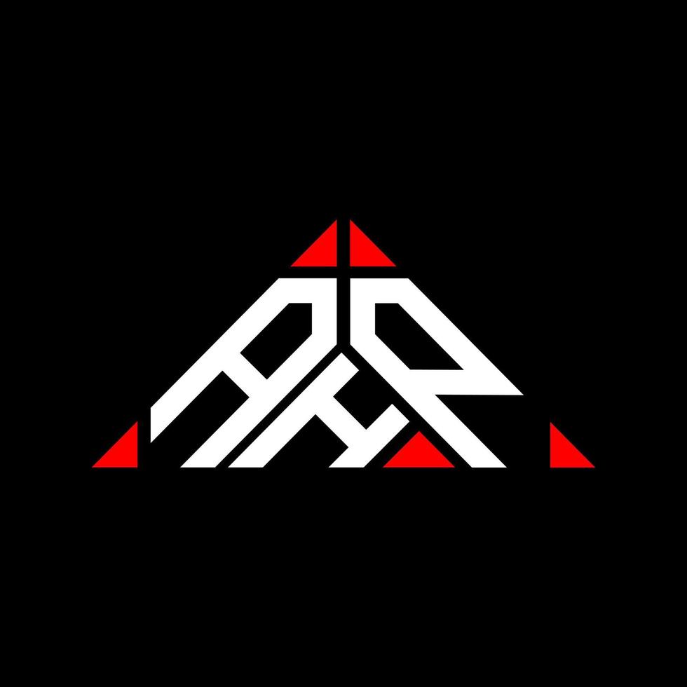 diseño creativo del logotipo de la letra ahp con gráfico vectorial, logotipo simple y moderno de ahp en forma de triángulo. vector