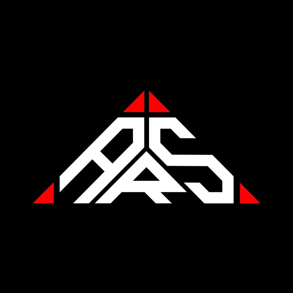 diseño creativo del logotipo de la letra ars con gráfico vectorial, logotipo simple y moderno de ars en forma de triángulo. vector