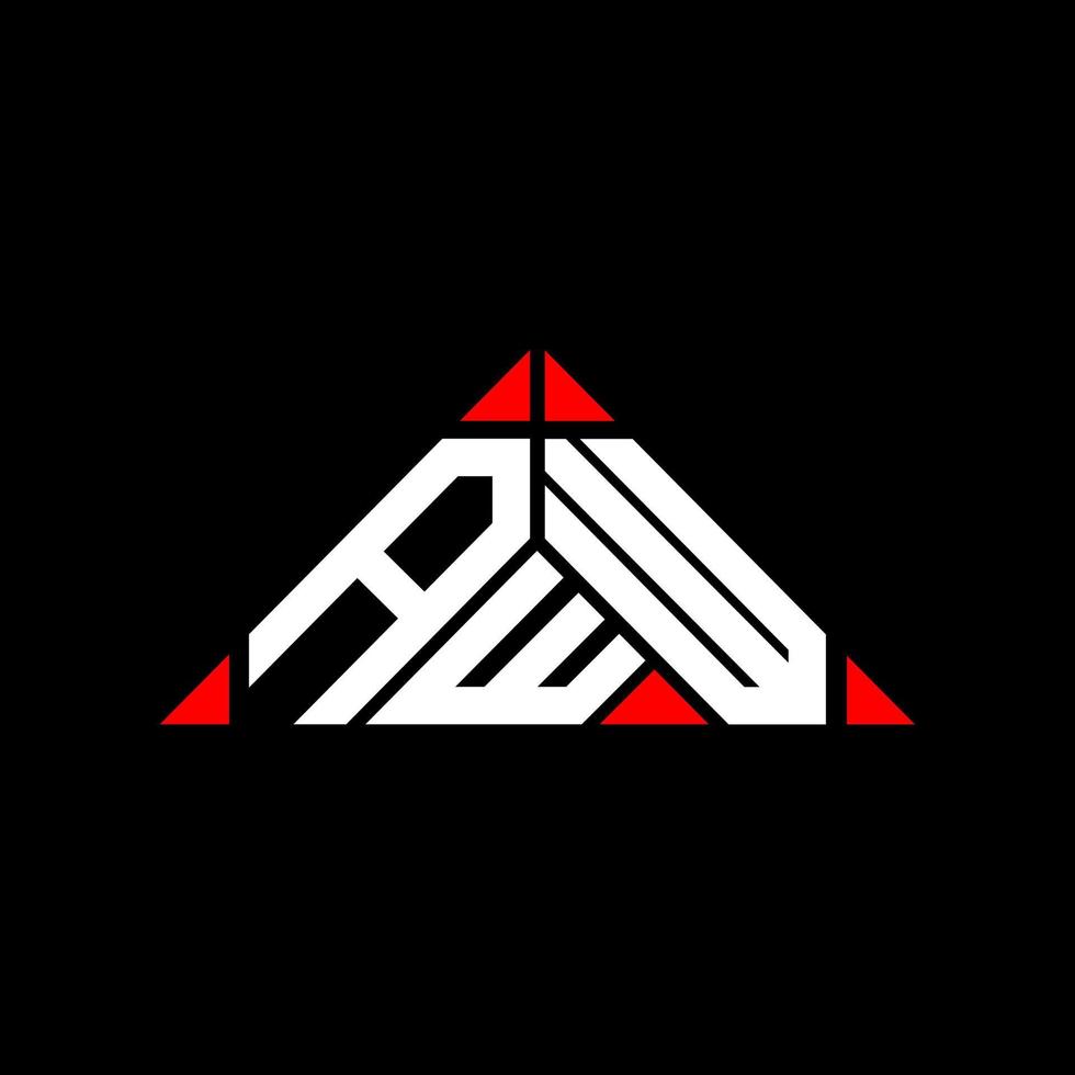 AWW letter logo creative design with vector graphic, AWW simple and modern logo in triangle shape.