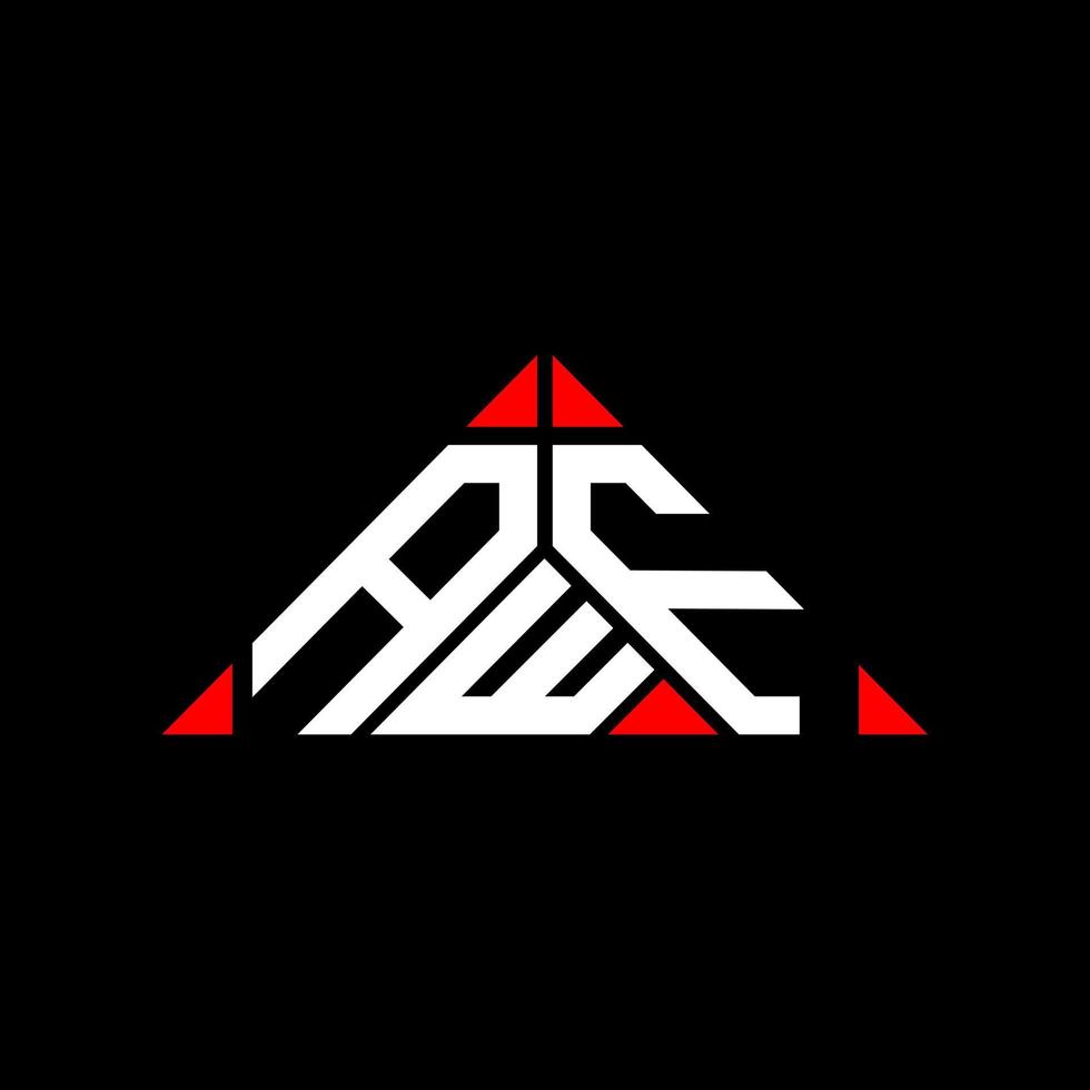 diseño creativo del logotipo de la letra awf con gráfico vectorial, logotipo simple y moderno de awf en forma de triángulo. vector
