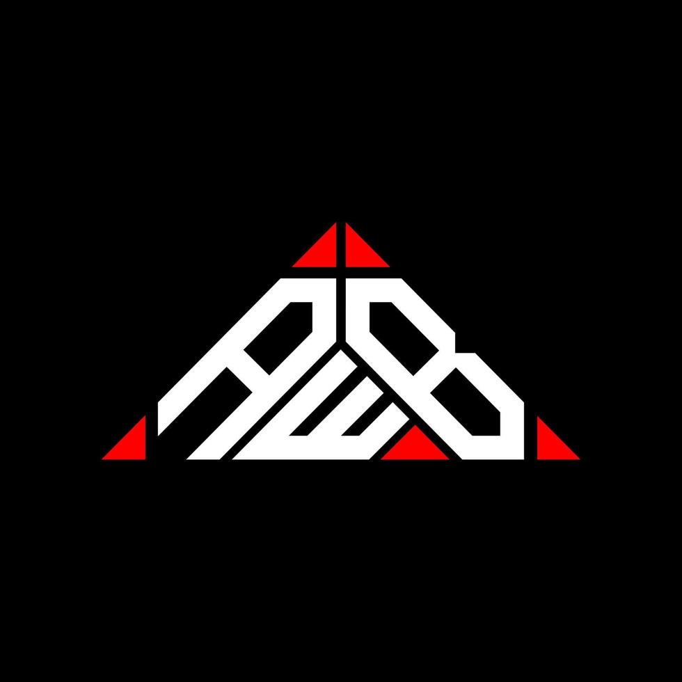 AWB letter logo creative design with vector graphic, AWB simple and modern logo in triangle shape.