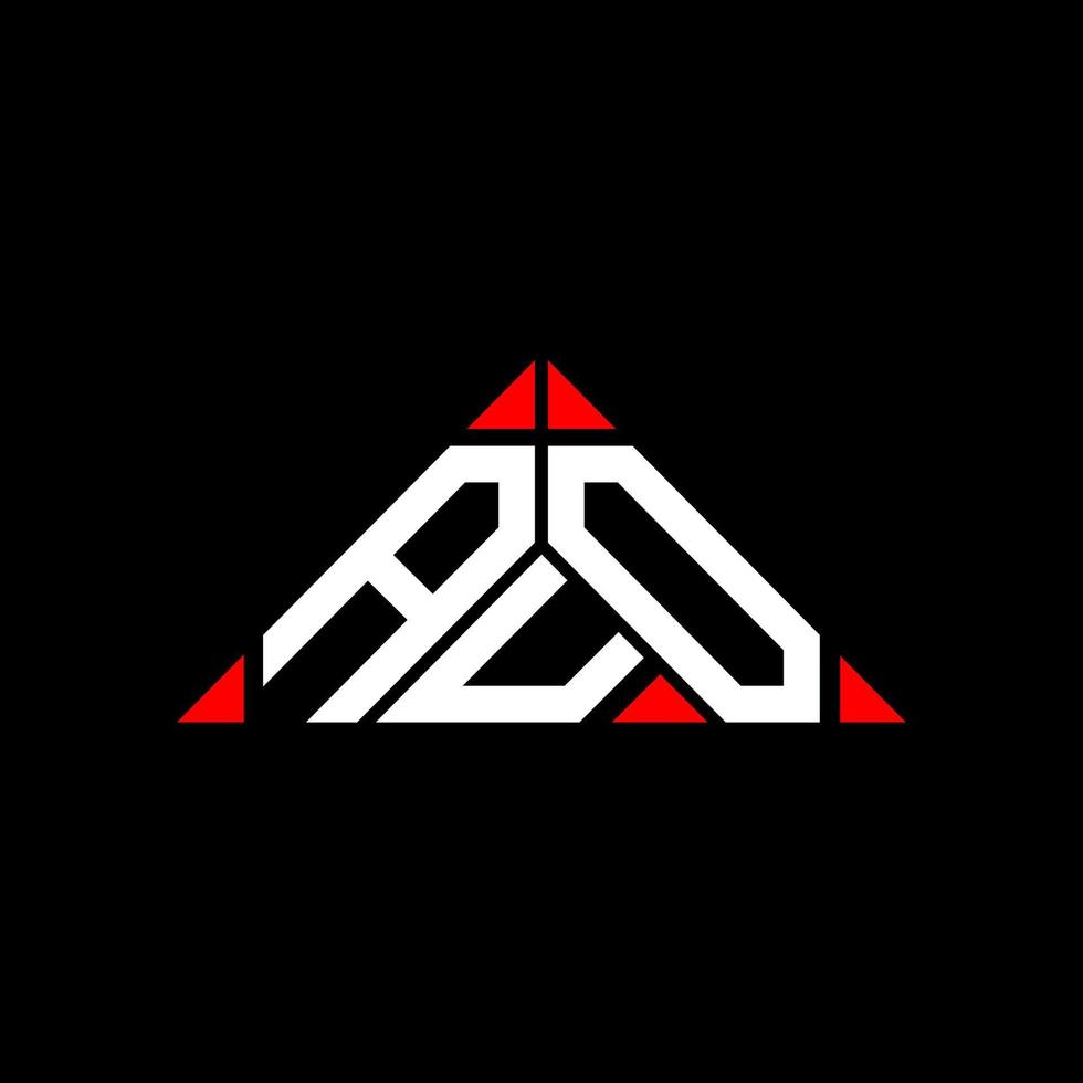 AUO letter logo creative design with vector graphic, AUO simple and modern logo in triangle shape.