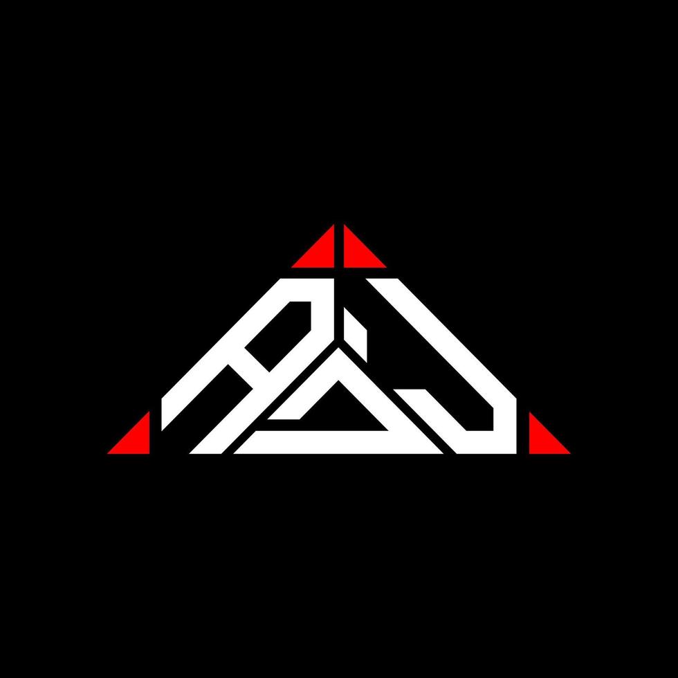 ADJ letter logo creative design with vector graphic, ADJ simple and modern logo in triangle shape.