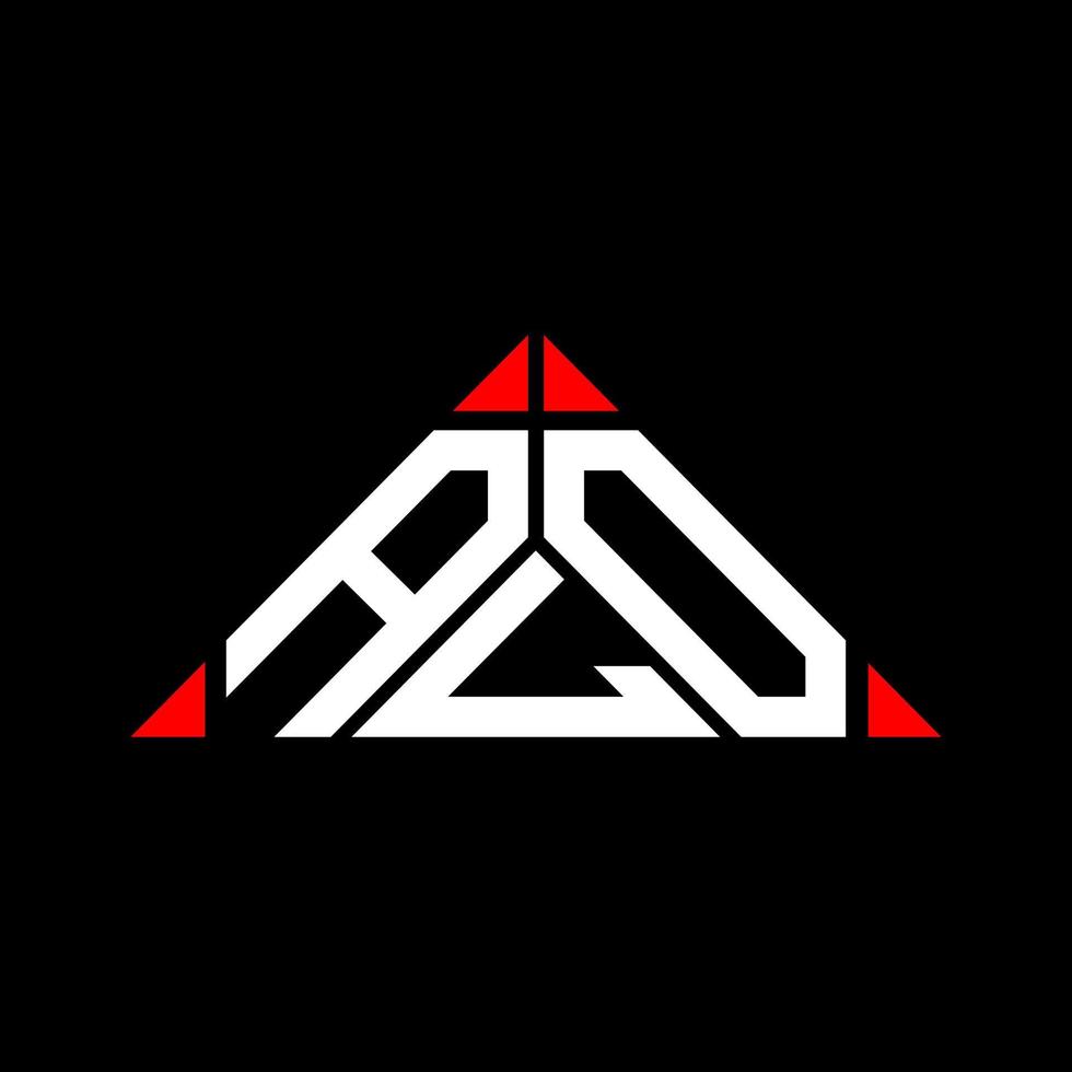 diseño creativo del logotipo de la letra alo con gráfico vectorial, logotipo simple y moderno de alo en forma de triángulo. vector