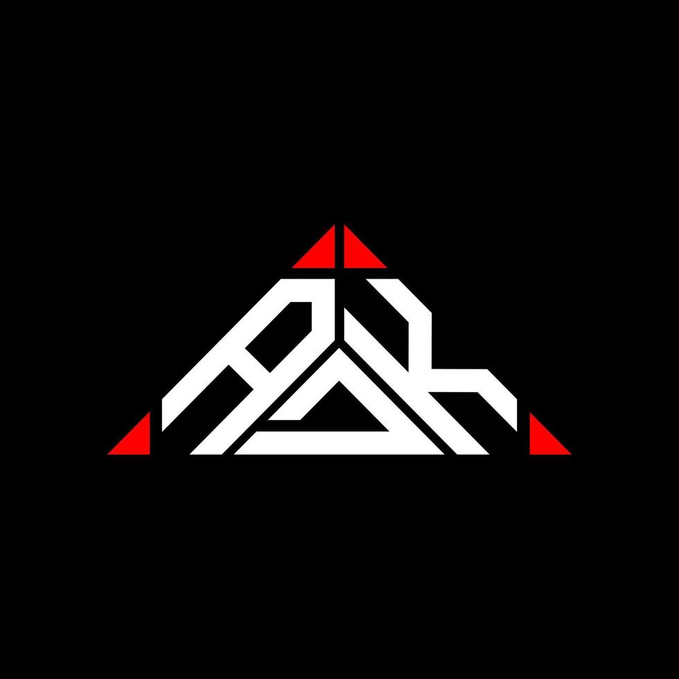 ADK letter logo creative design with vector graphic, ADK simple and modern logo in triangle shape.