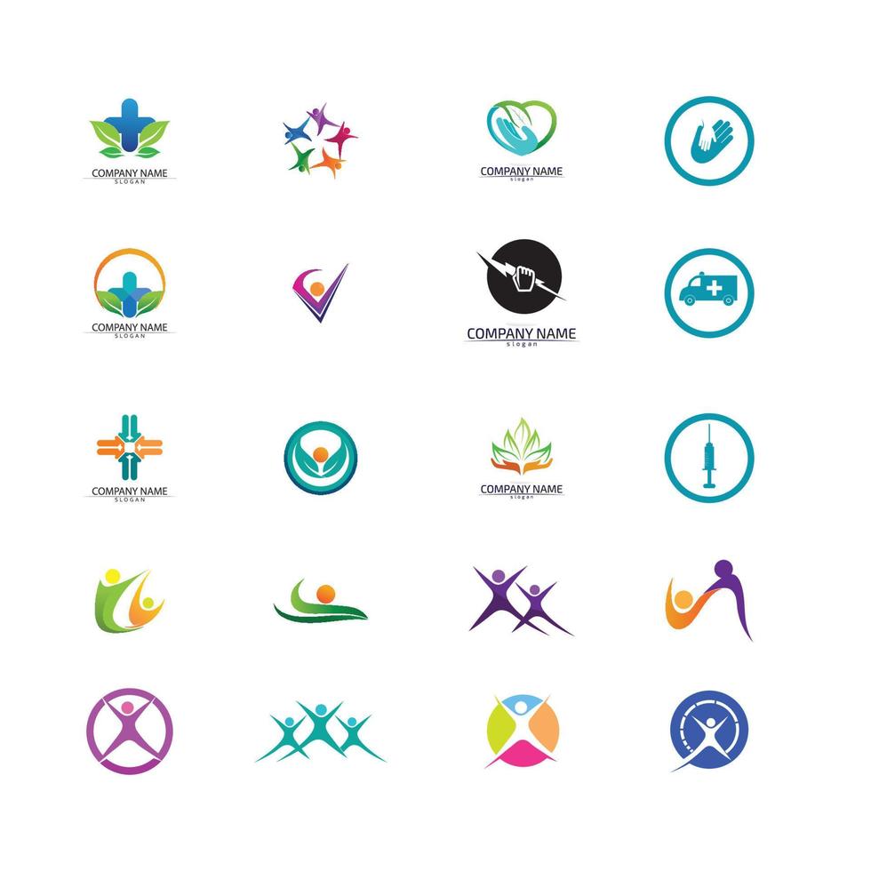 Human character logo sign vector