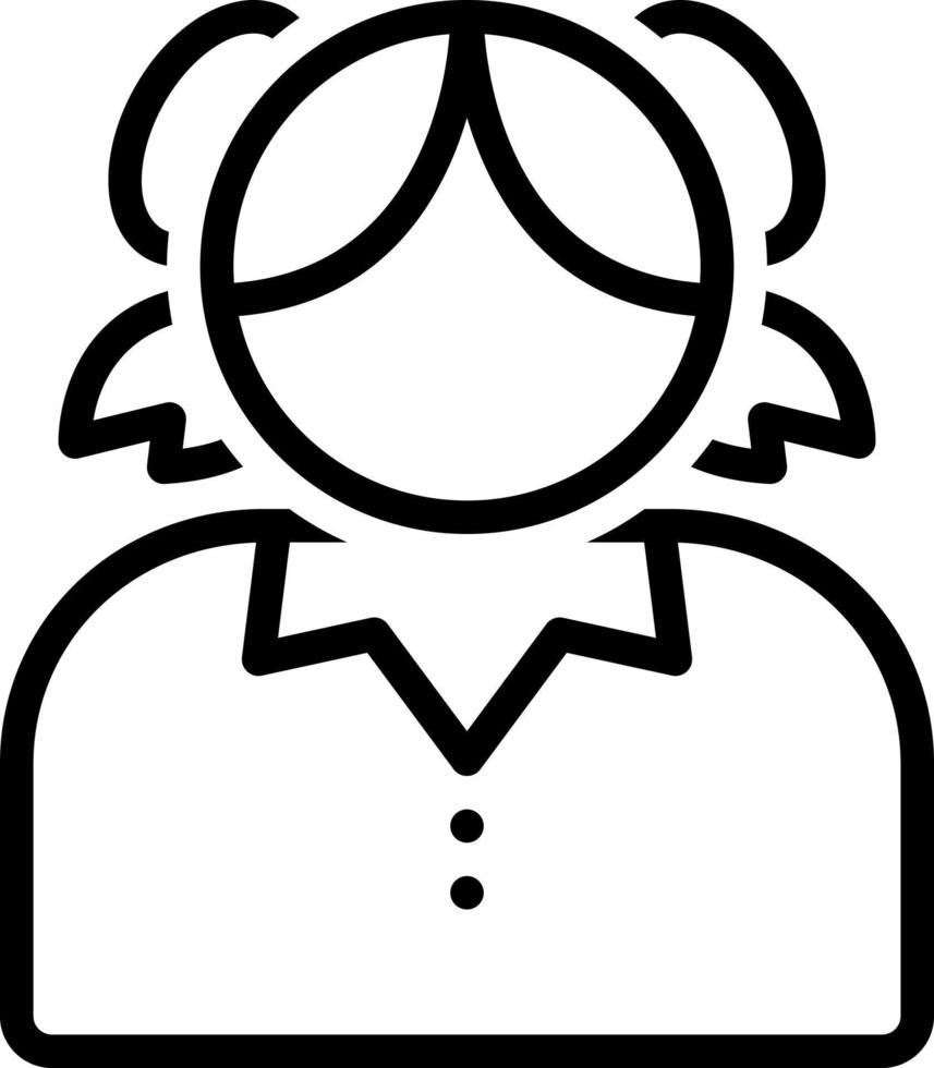 line icon for teenager vector