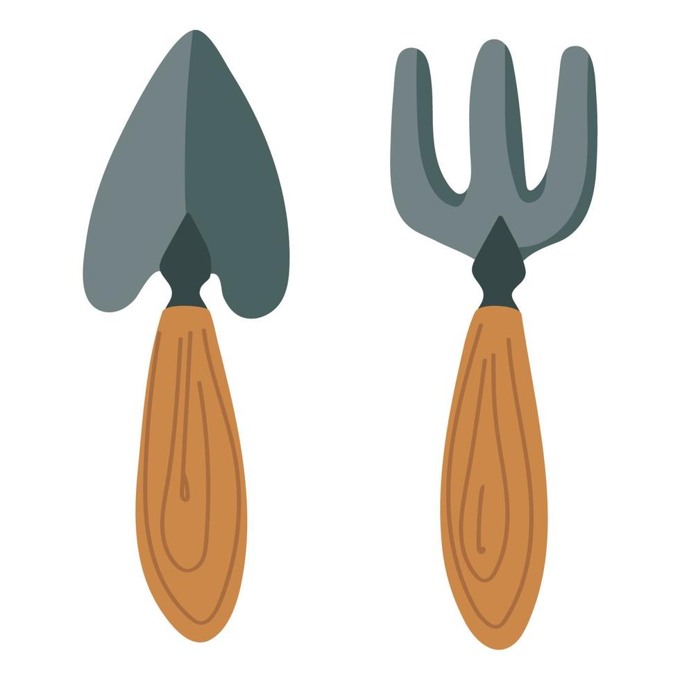 Garden tools isolated on white background. vector illustration.