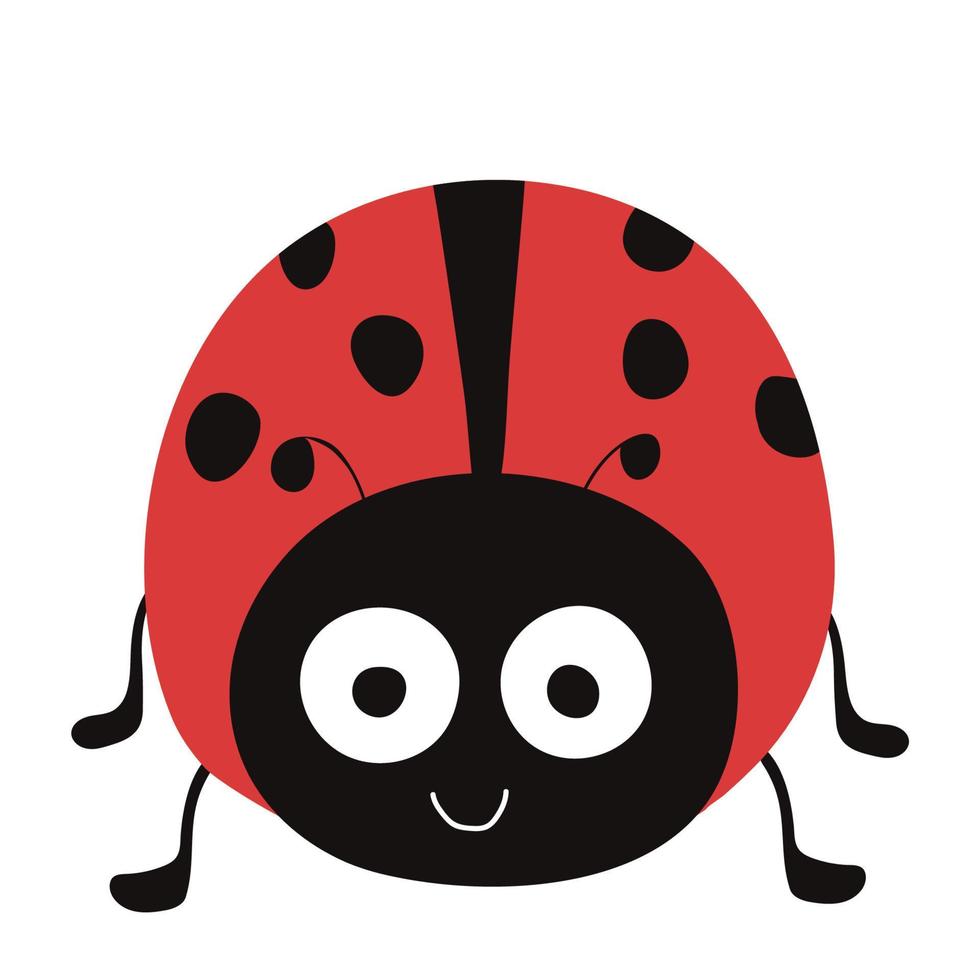 Ladybug isolated on white background. vector illustration.