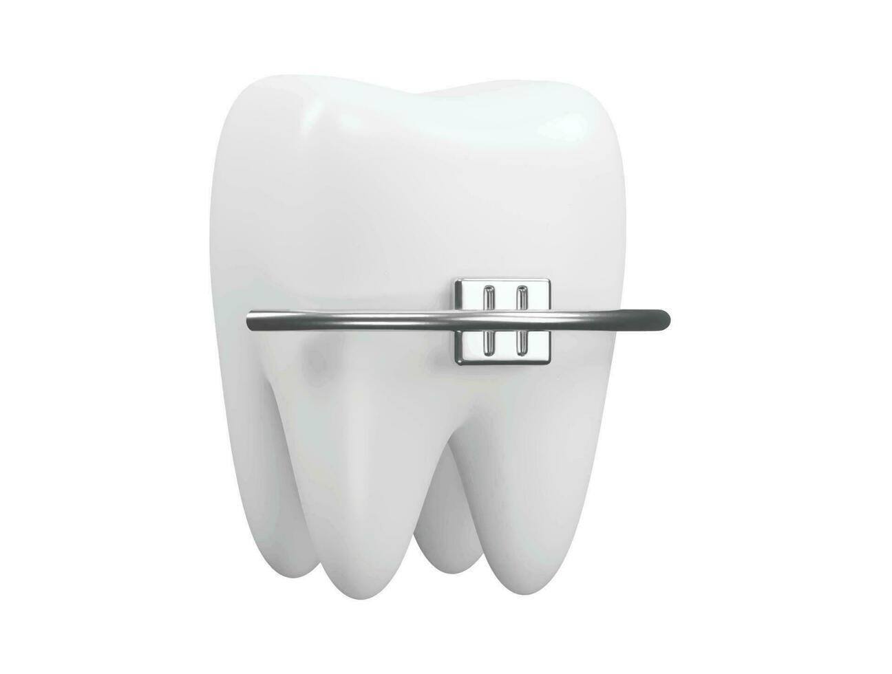 icono de dientes 3d render ilustración vector