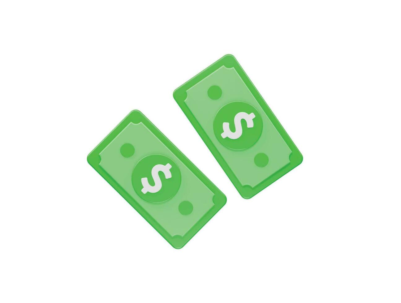 Dollar icon 3d render vector