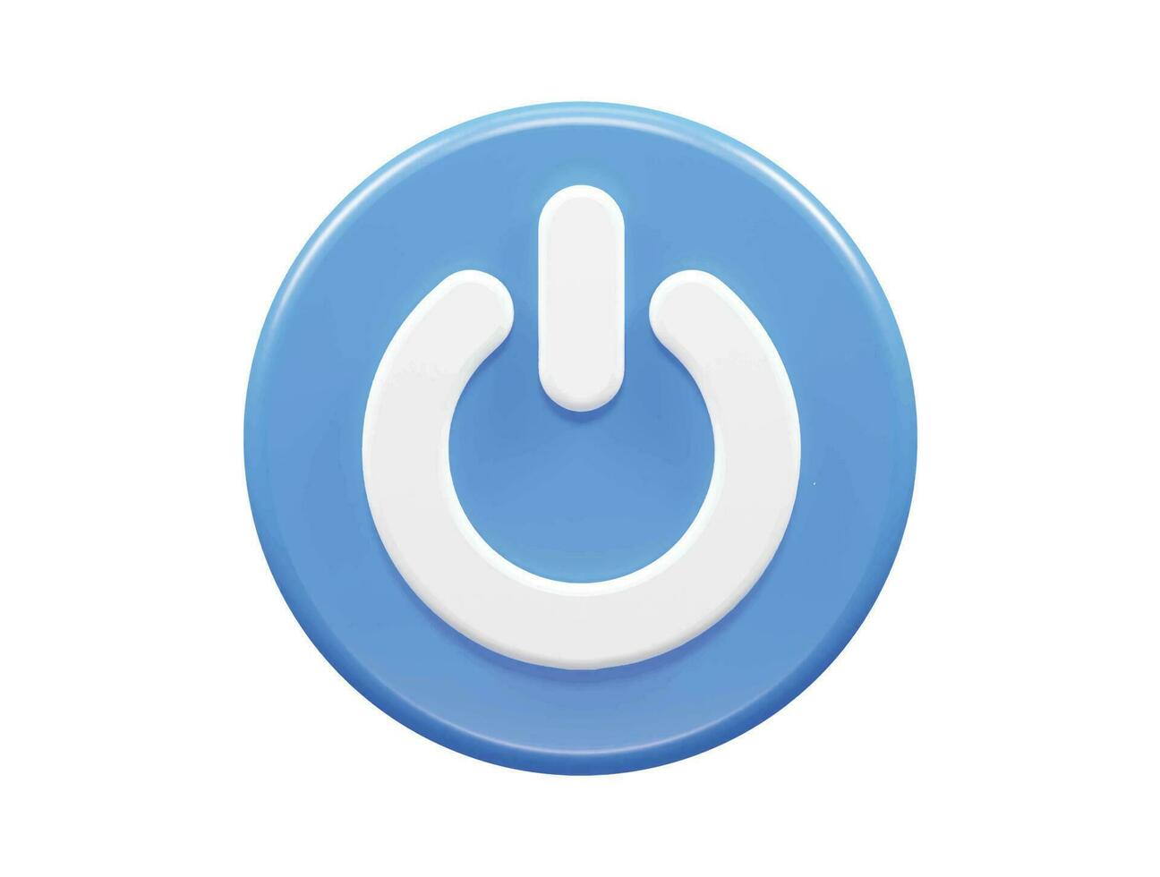 Power button icon 3d illustration vector