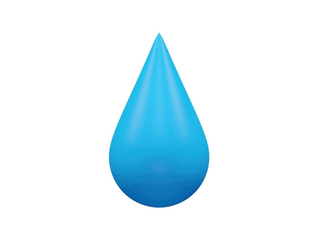 icono de gota de agua render 3d vector