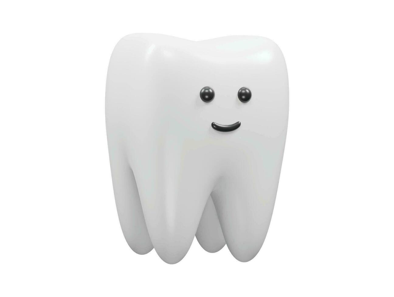 icono de dientes 3d render ilustración vector