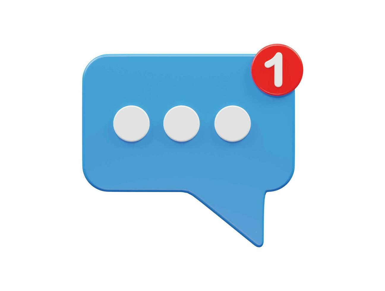 Message icon 3d render vector