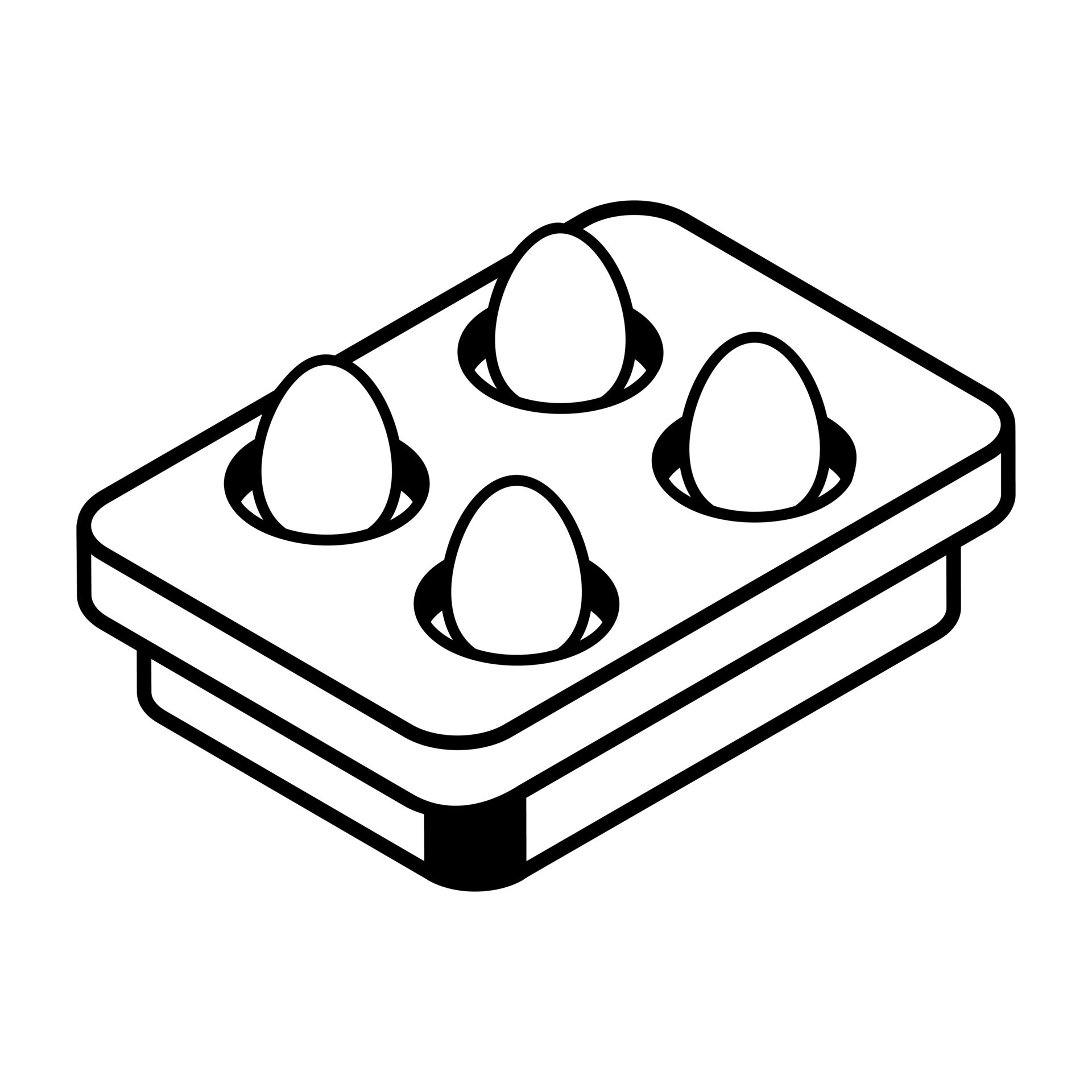 Download outline isometric icon of egg tray 13313541 Vector Art at Vecteezy