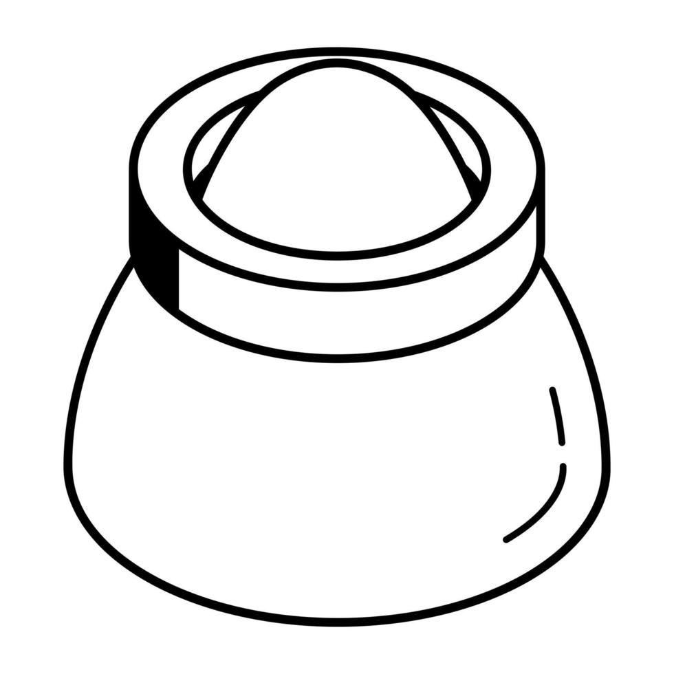 Download outline isometric icon of egg tray vector