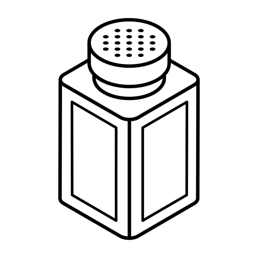 Ready to use outline icon of salt shaker vector
