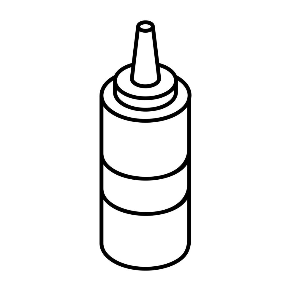Download outline isometric icon of glass vector