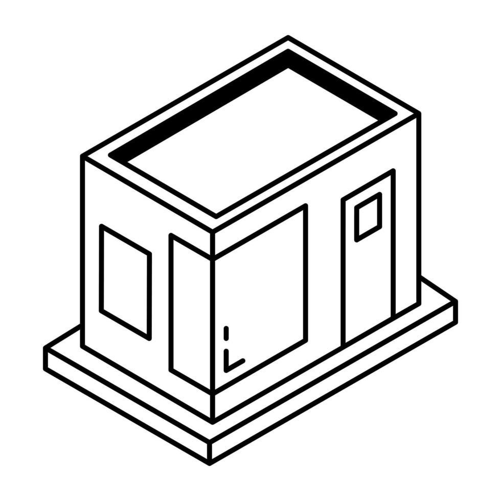 A well-designed line icon of bakery vector