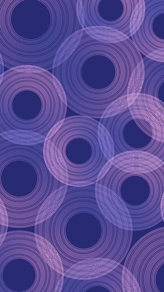 Trendy geometric purple background with abstract circles shapes. Stories banner design. Futuristic dynamic pattern design. Vector illustration