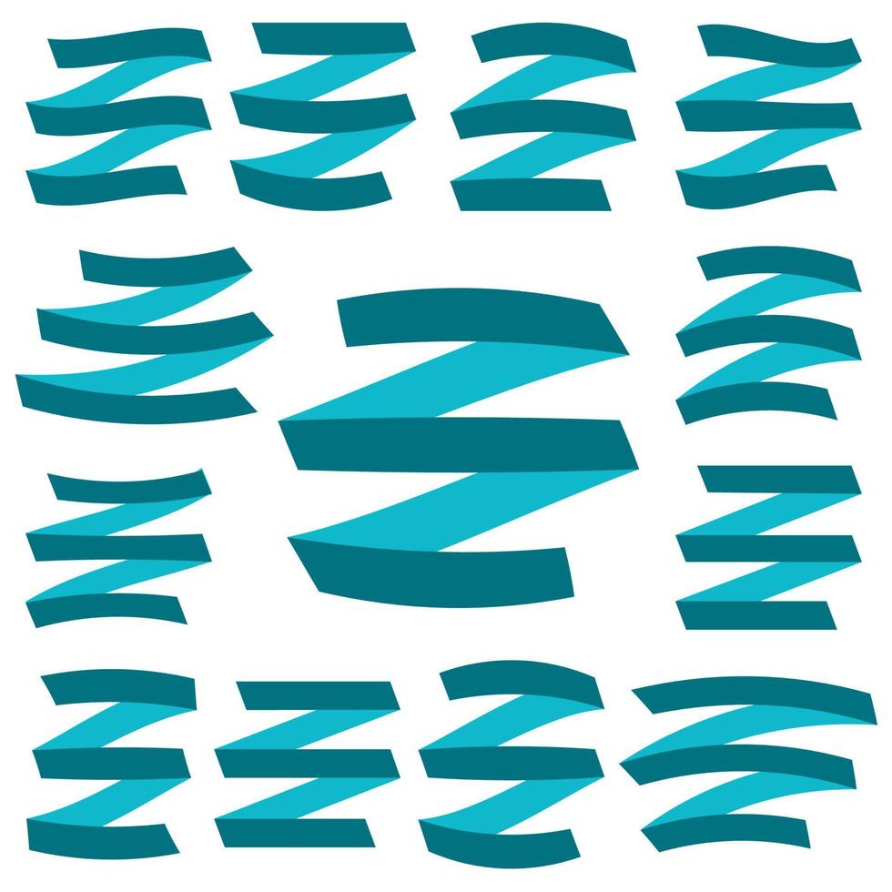 conjunto de cintas vacías planas azules. listo para su texto o diseño. ilustración vectorial aislada. vector