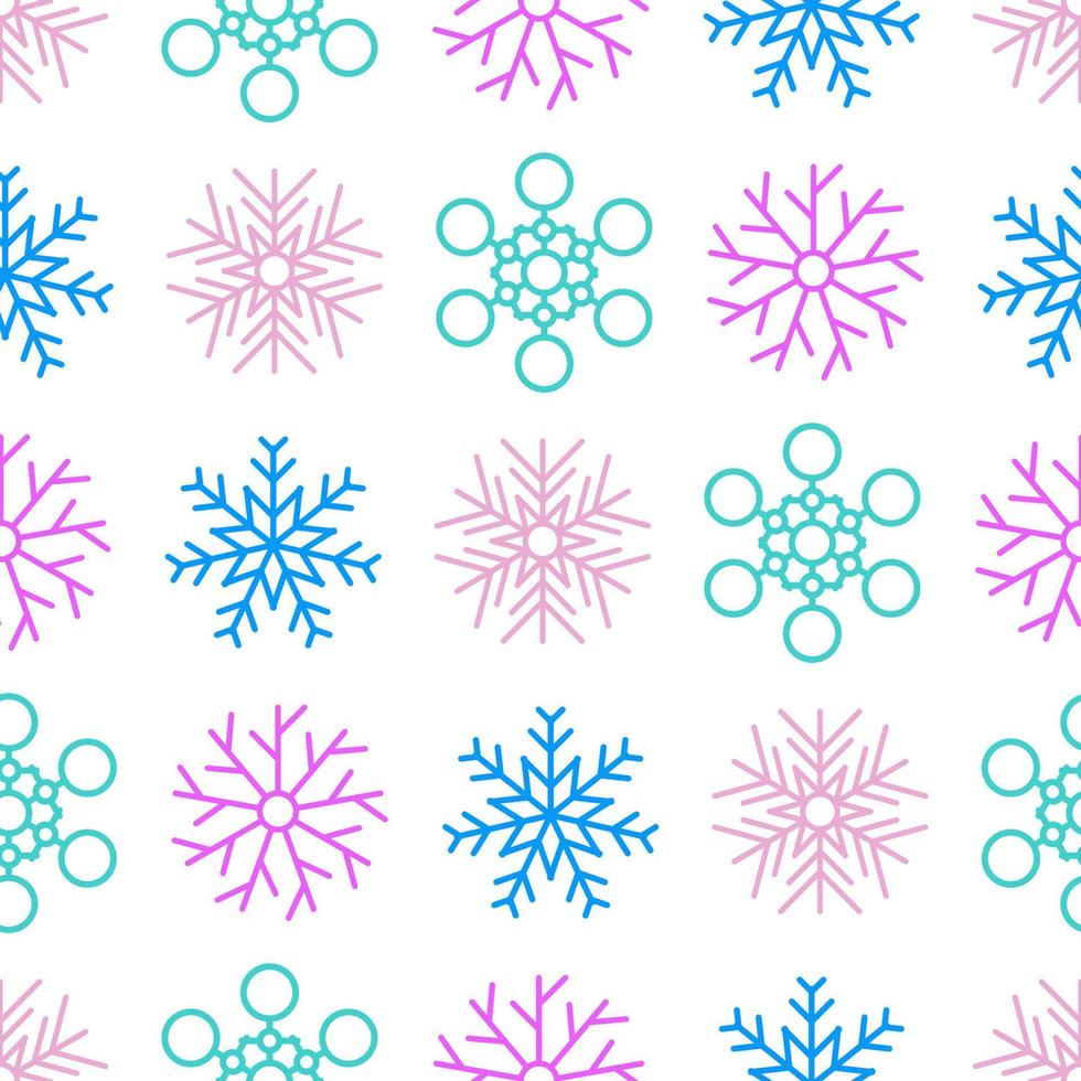 fondo transparente de los copos de nieve. elementos de decoración de navidad y año nuevo. ilustración vectorial vector