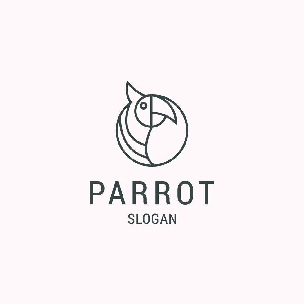 parrot logo bird vector illustration icon