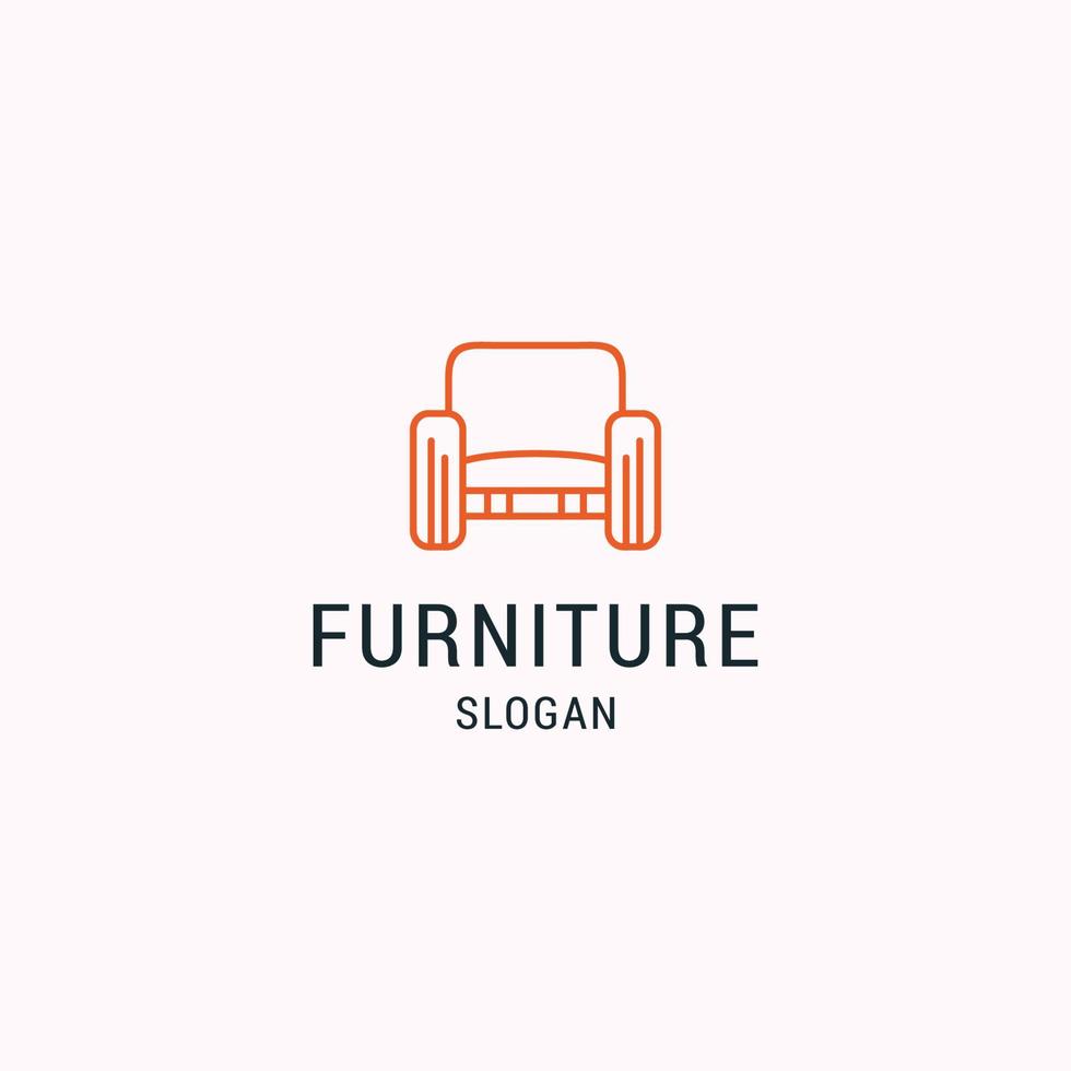 Furniture logo icon flat design template vector