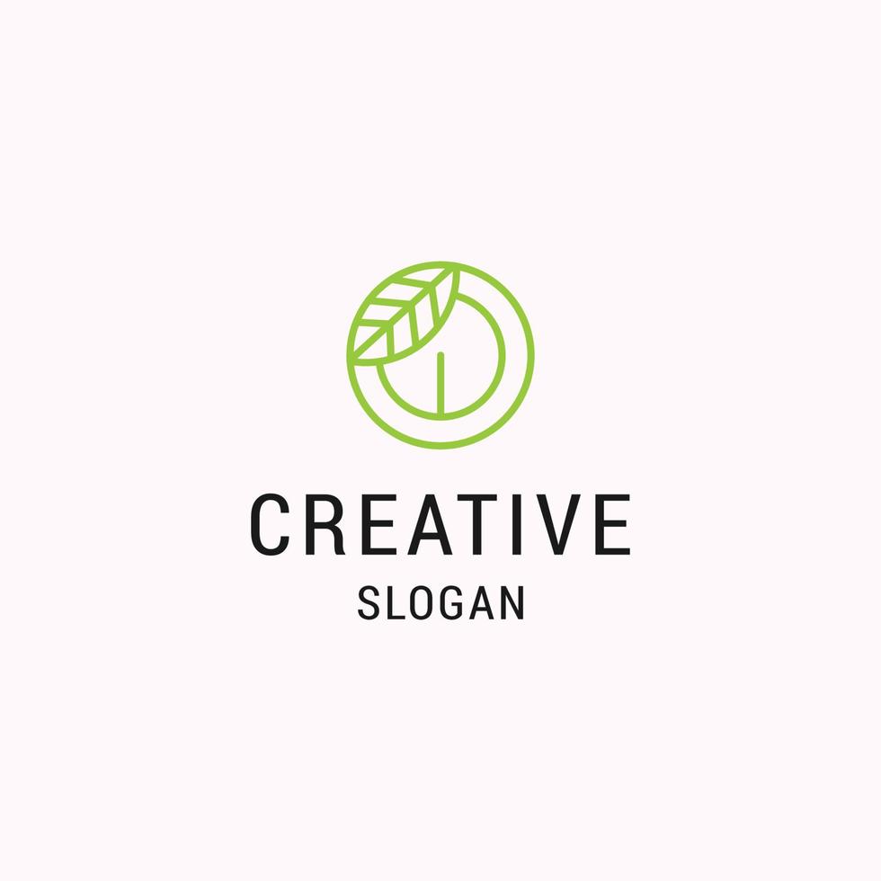 plantilla de diseño plano de icono de logotipo de hoja de letra w vector