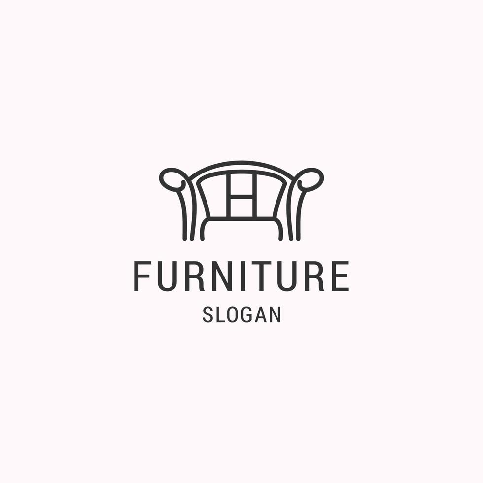 Furniture logo icon design template vector