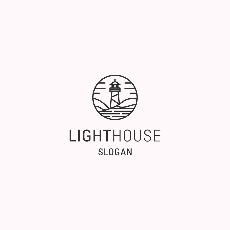 Light House logo icon design template vector